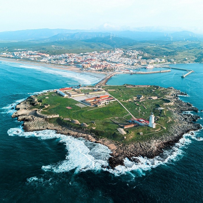 Aerial photo of the Island of Tarifa