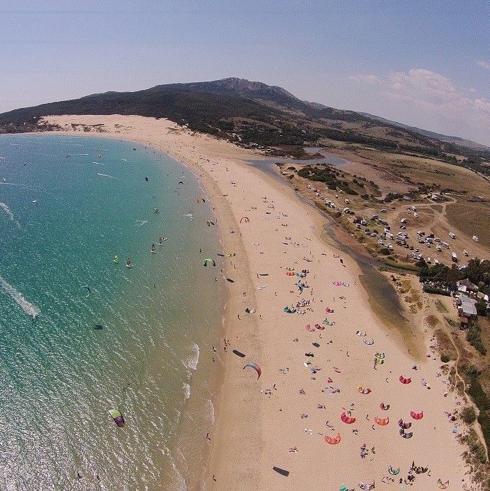 Aerial photo of the beach of Valdevaqueros
